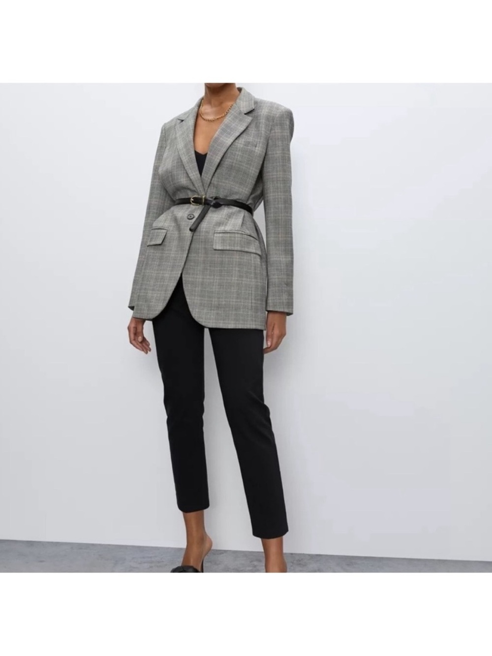 Aritzia Babaton Gray Plaid Men's Blazer